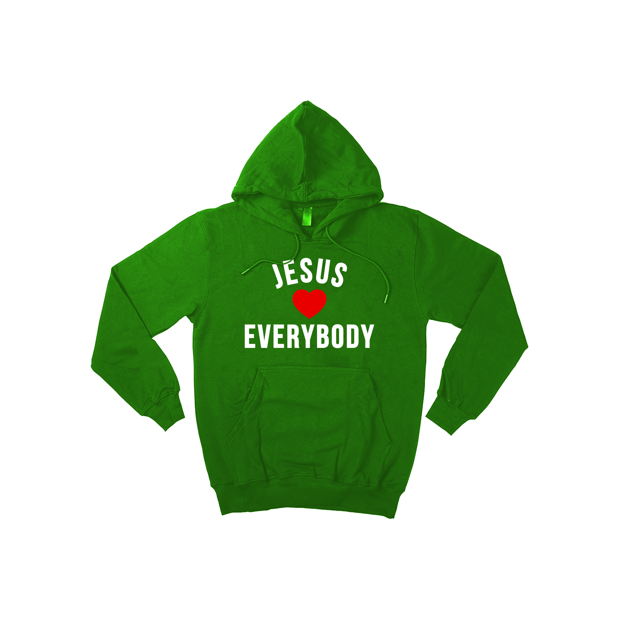 Jesus Loves Everybody Hoodie Green image 0