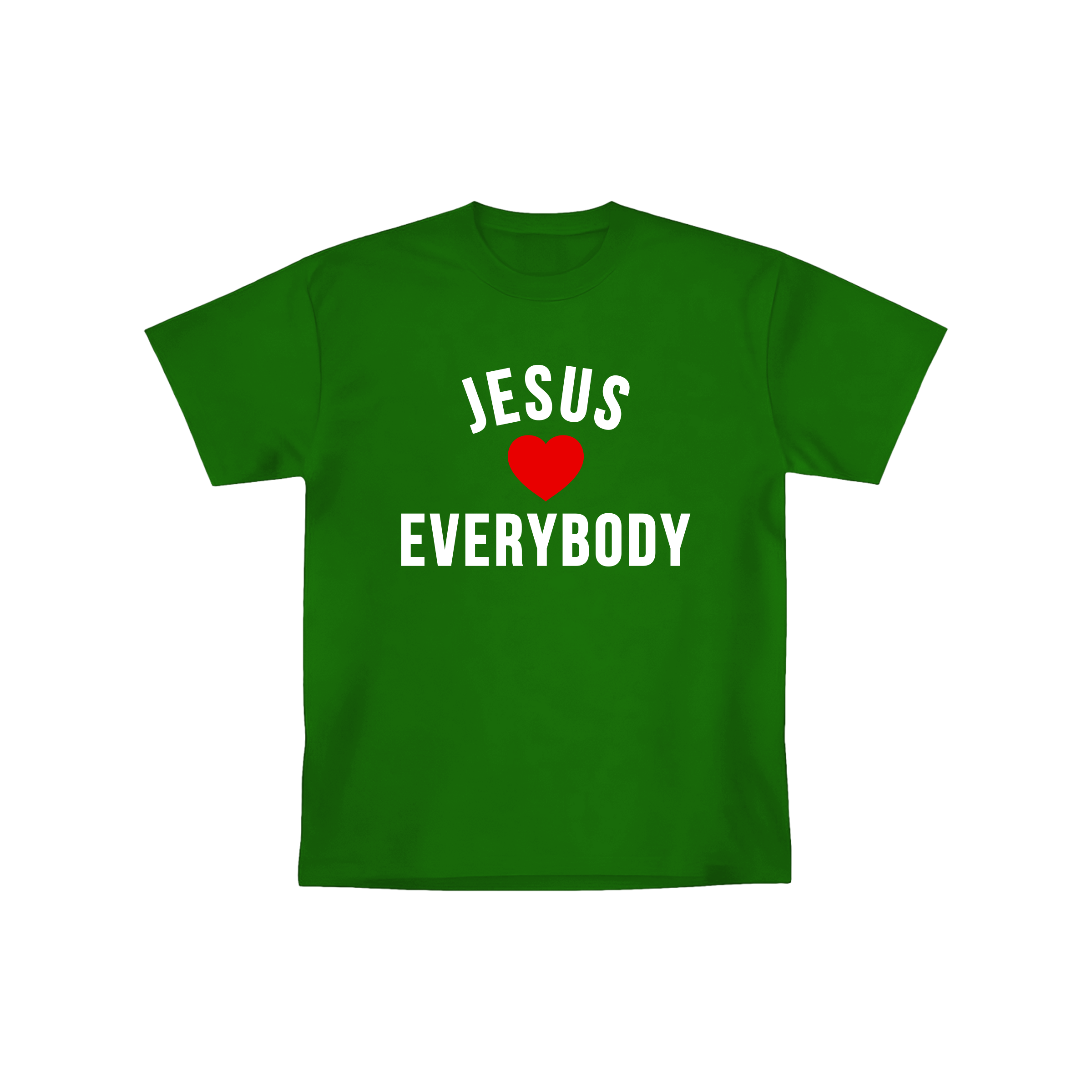 Jesus Loves Everybody Tee Green image 0