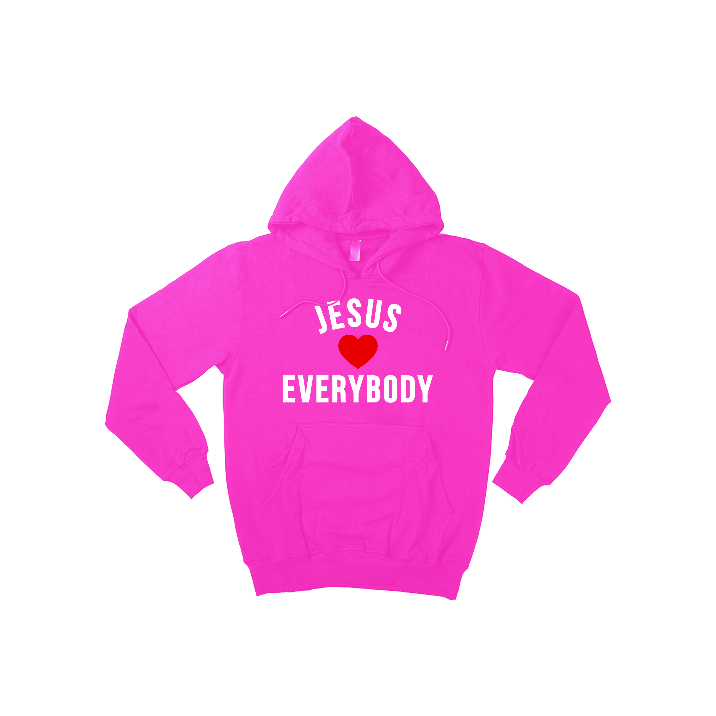 Jesus Loves Everybody Hoodie Pink image 0