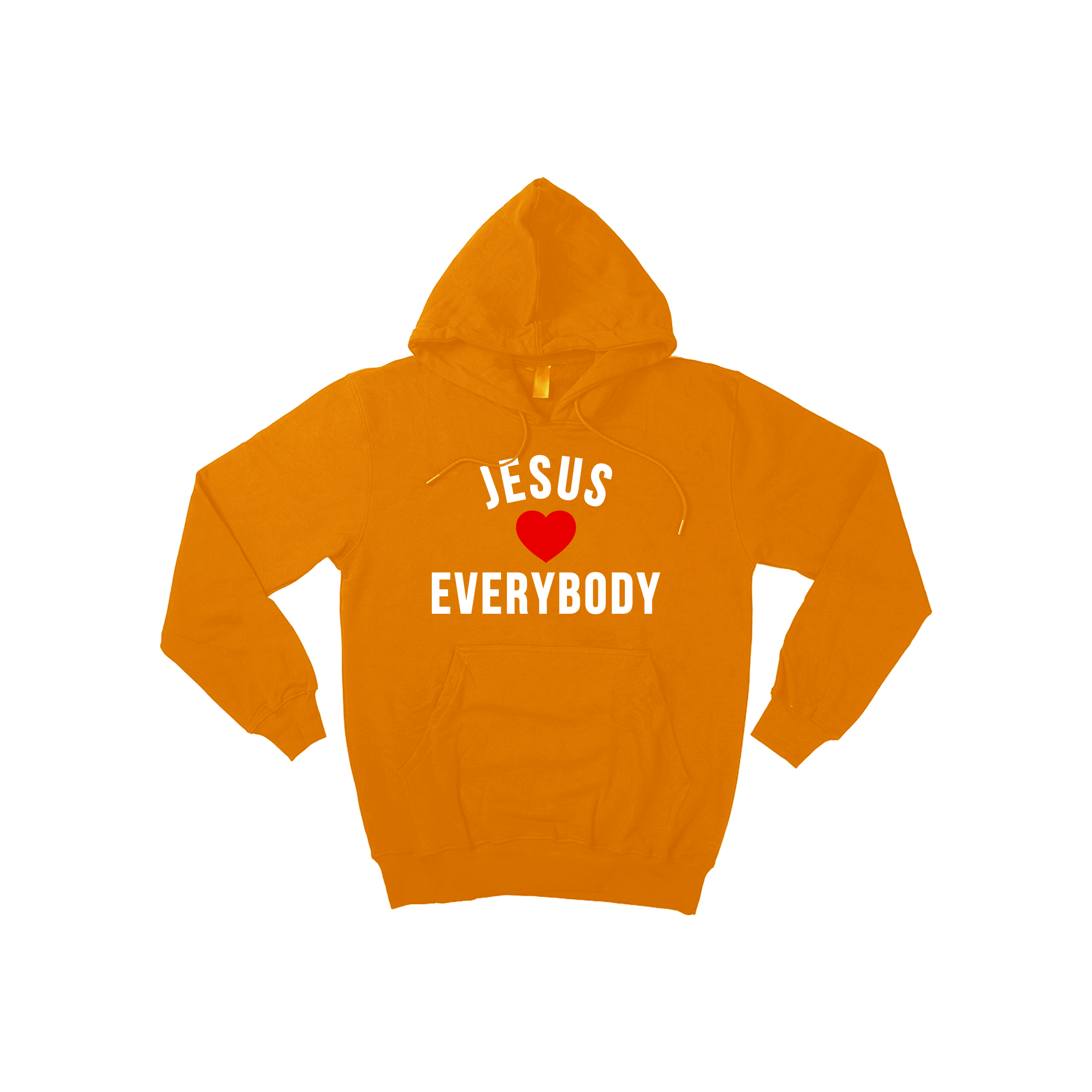 Jesus Loves Everybody Hoodie Orange image 0