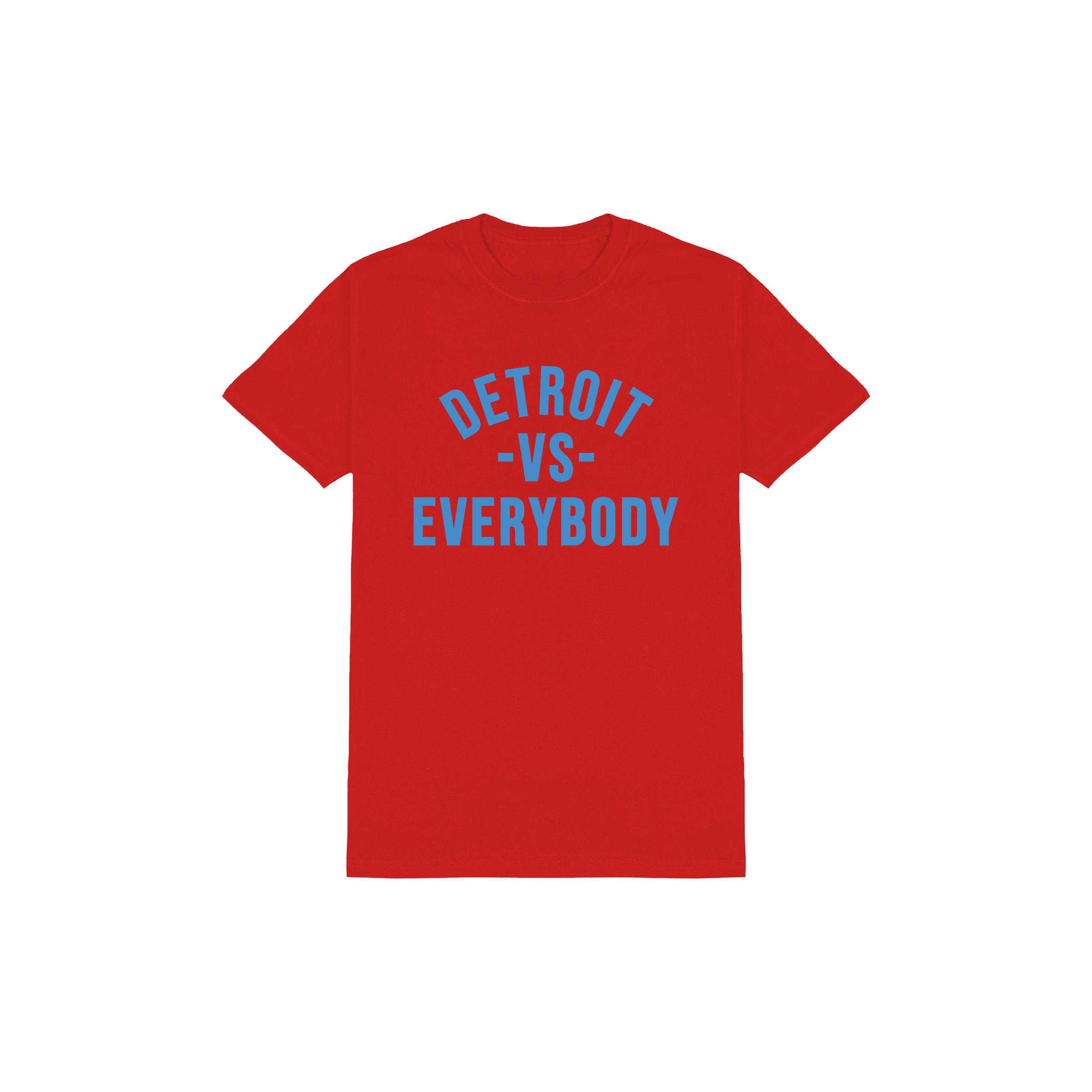 Detroit VS Everybody T-Shirt - Red/Blue