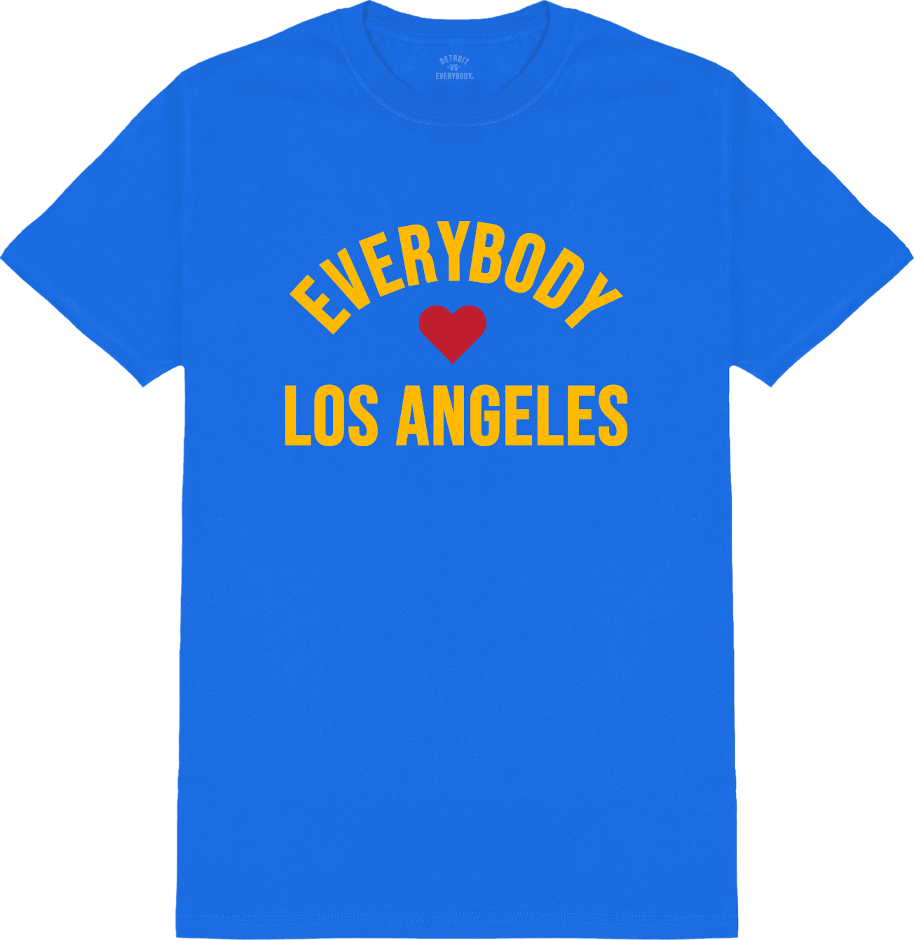 Everybody Loves Los Angeles T-Shirt- Light Blue/Yellow image 0