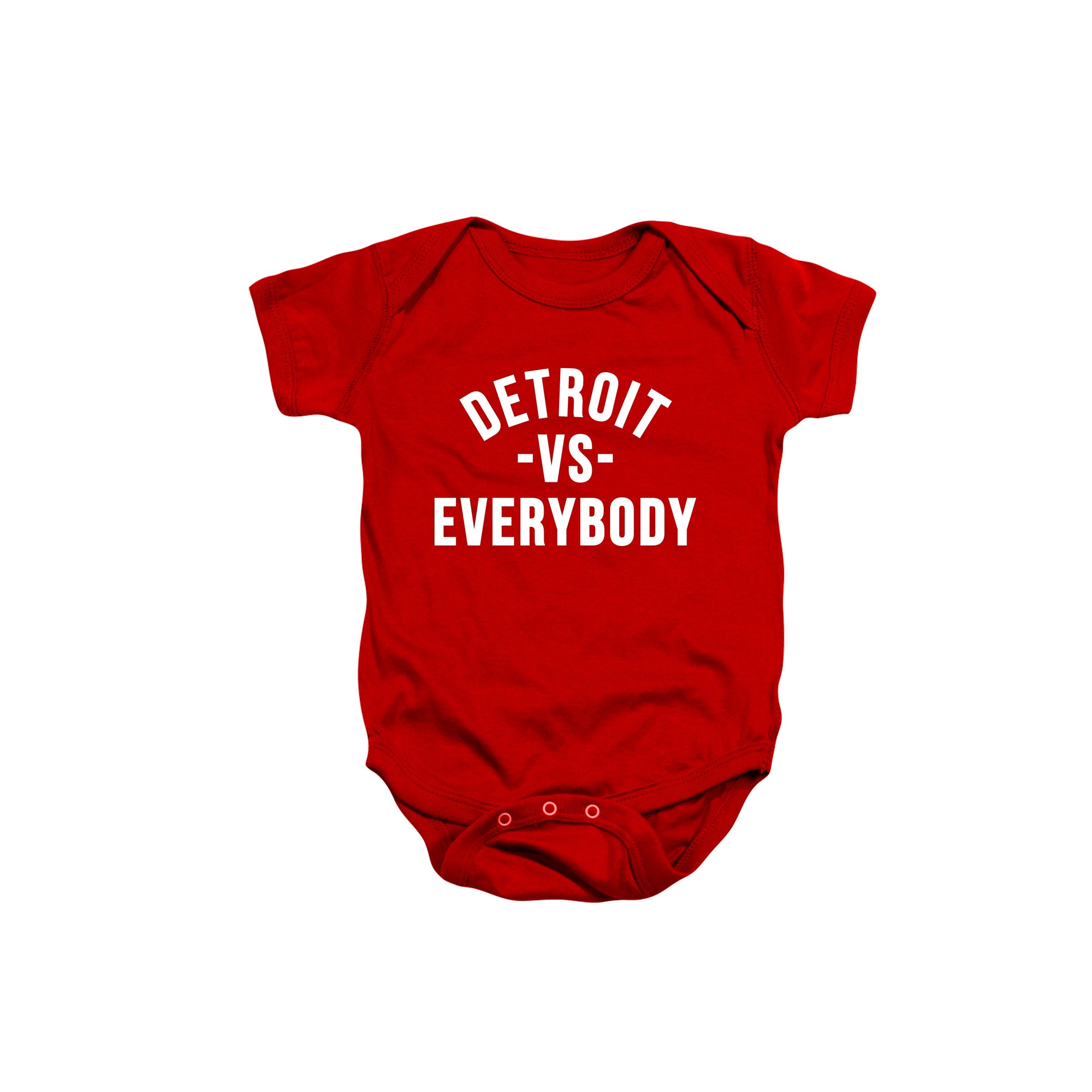Toddler Detroit VS Everybody Onesie- Red/White image 0