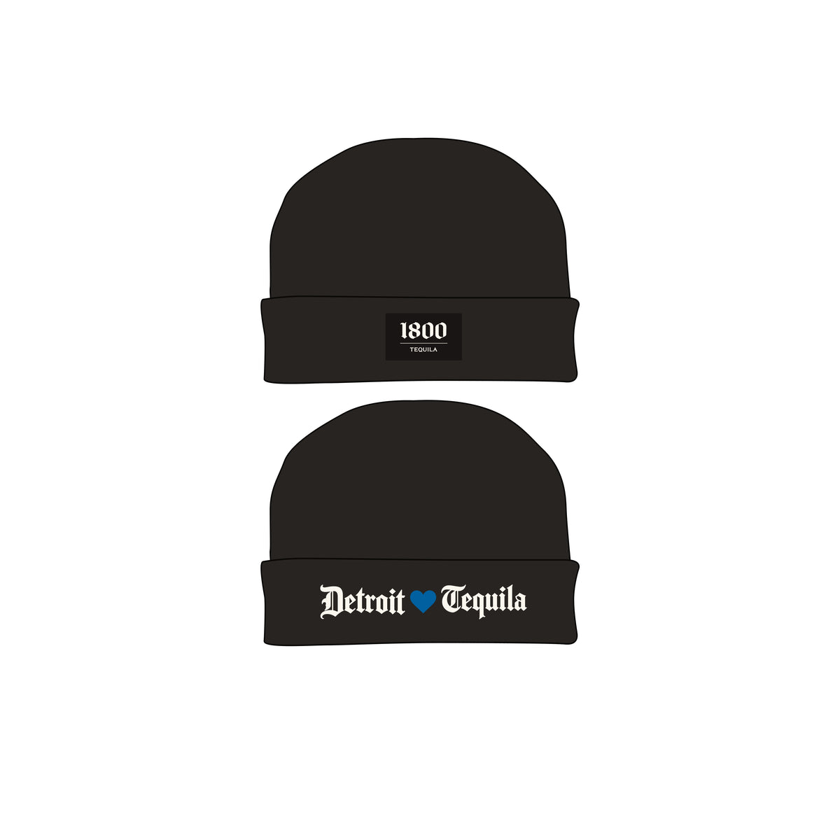 Detroit Loves Tequila Heart Beanie