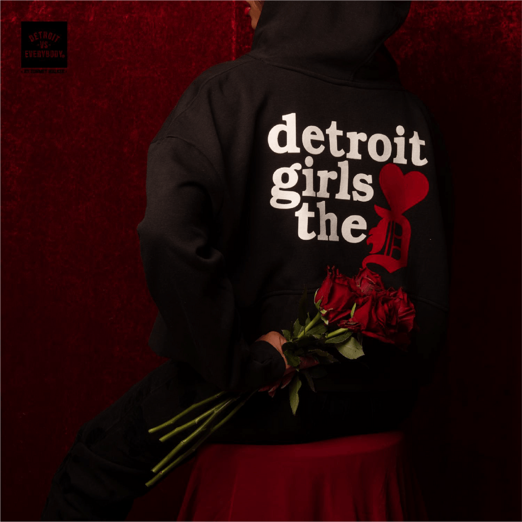 Detroit Girls Cropped Half-Zip Hoodie image 2