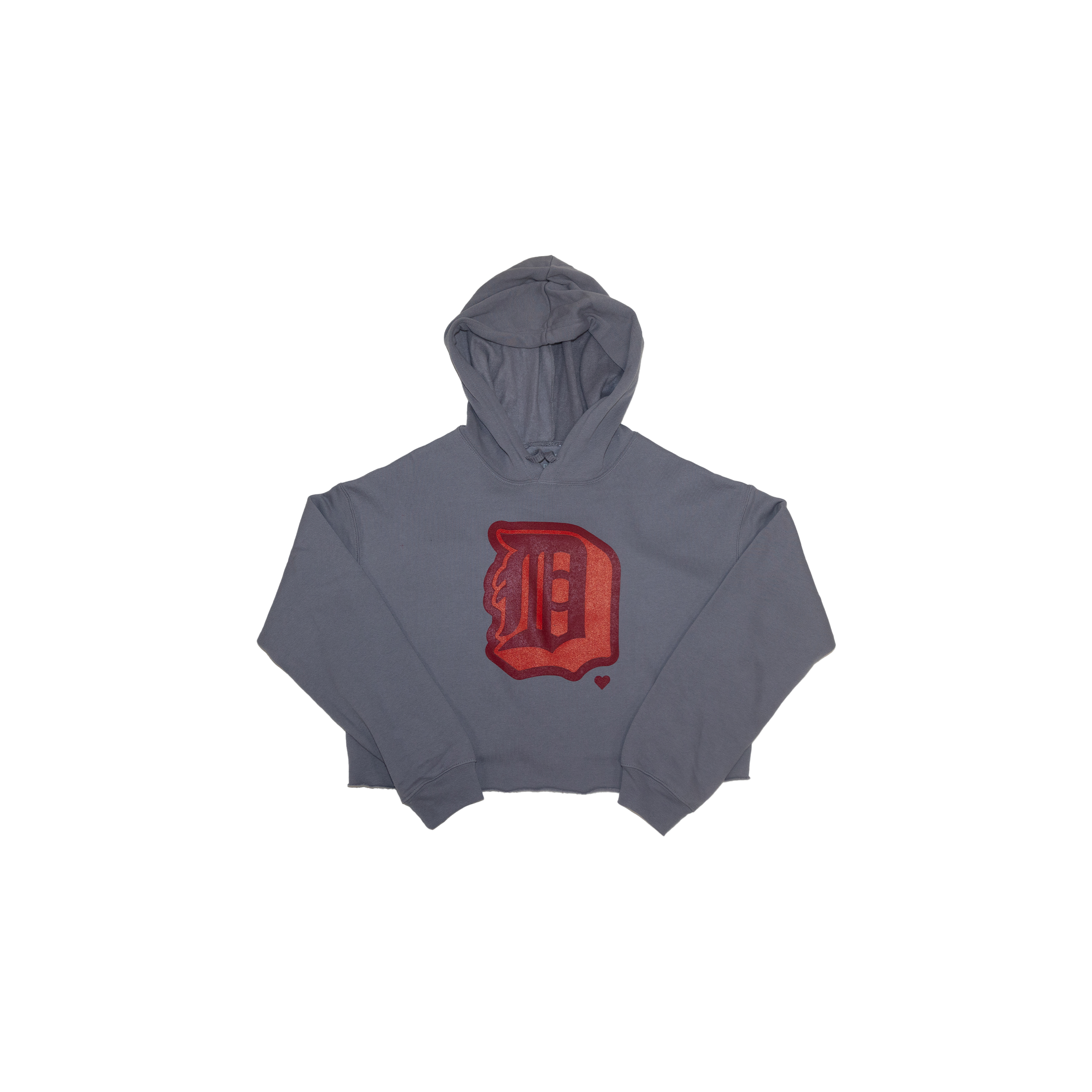 Detroit Love Cropped Hoodie Gray image 0