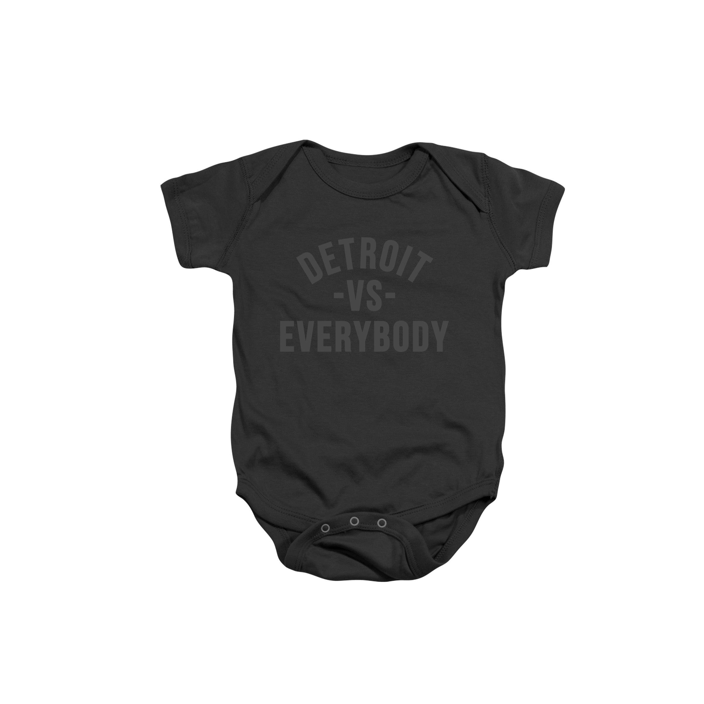 Toddler Detroit VS Everybody Onesie- Black/Black image 0
