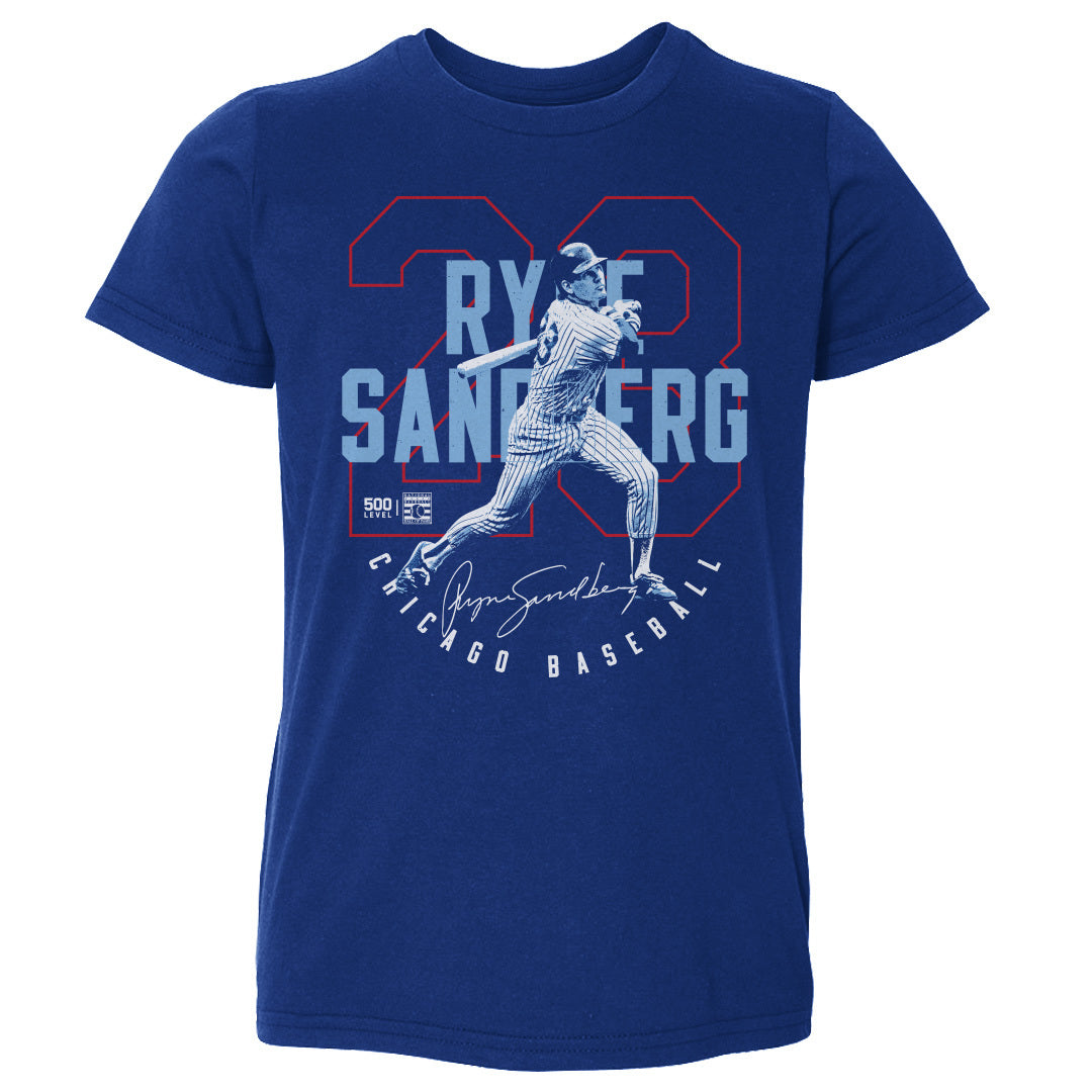 Ryne Sandberg Chicago C Outline WHT