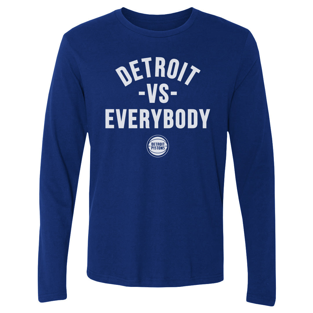 Detroit Pistons Vs. Everybody Men's Long Sleeve Tee
