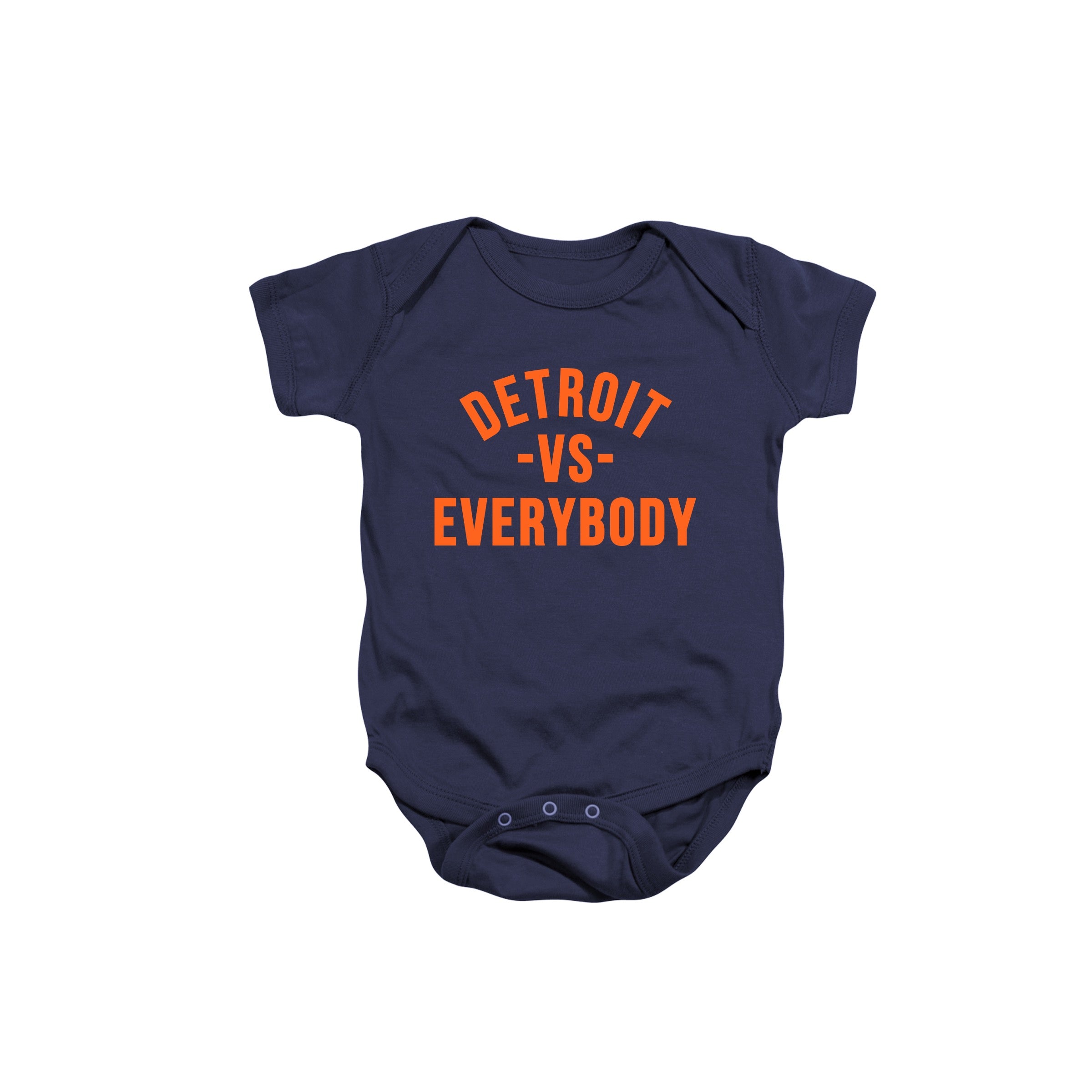 Toddler Detroit VS Everybody Onesie- Blue/Orange image 0