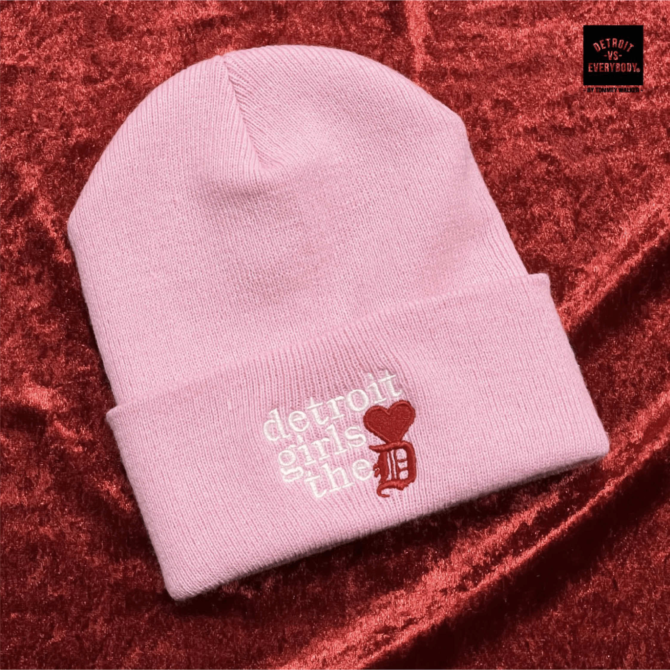 Detroit Girls Beanie Pink image 0