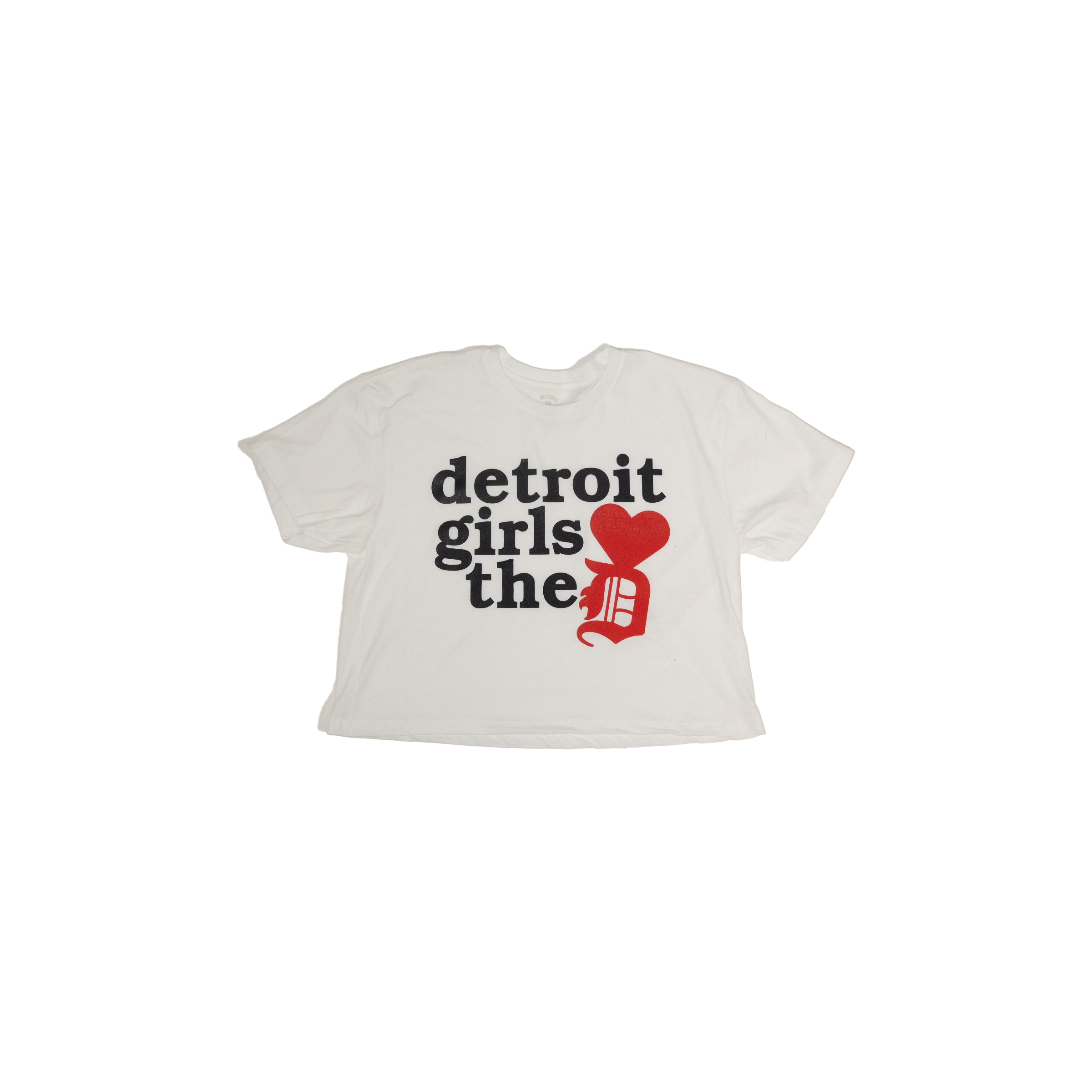 Detroit Girls Cropped Tee White image 0