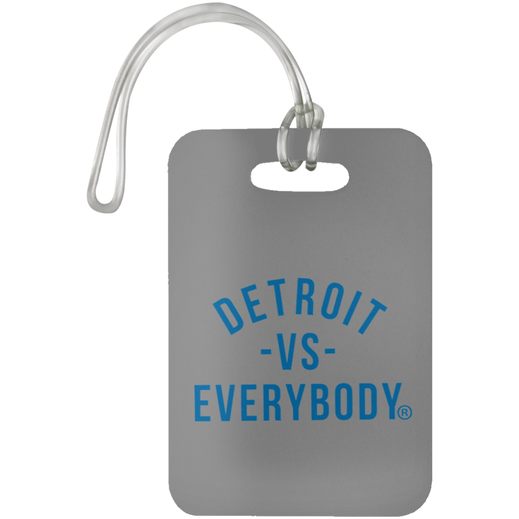 Detroit Vs Everybody Luggage Bag Tag - Gray, One Size image