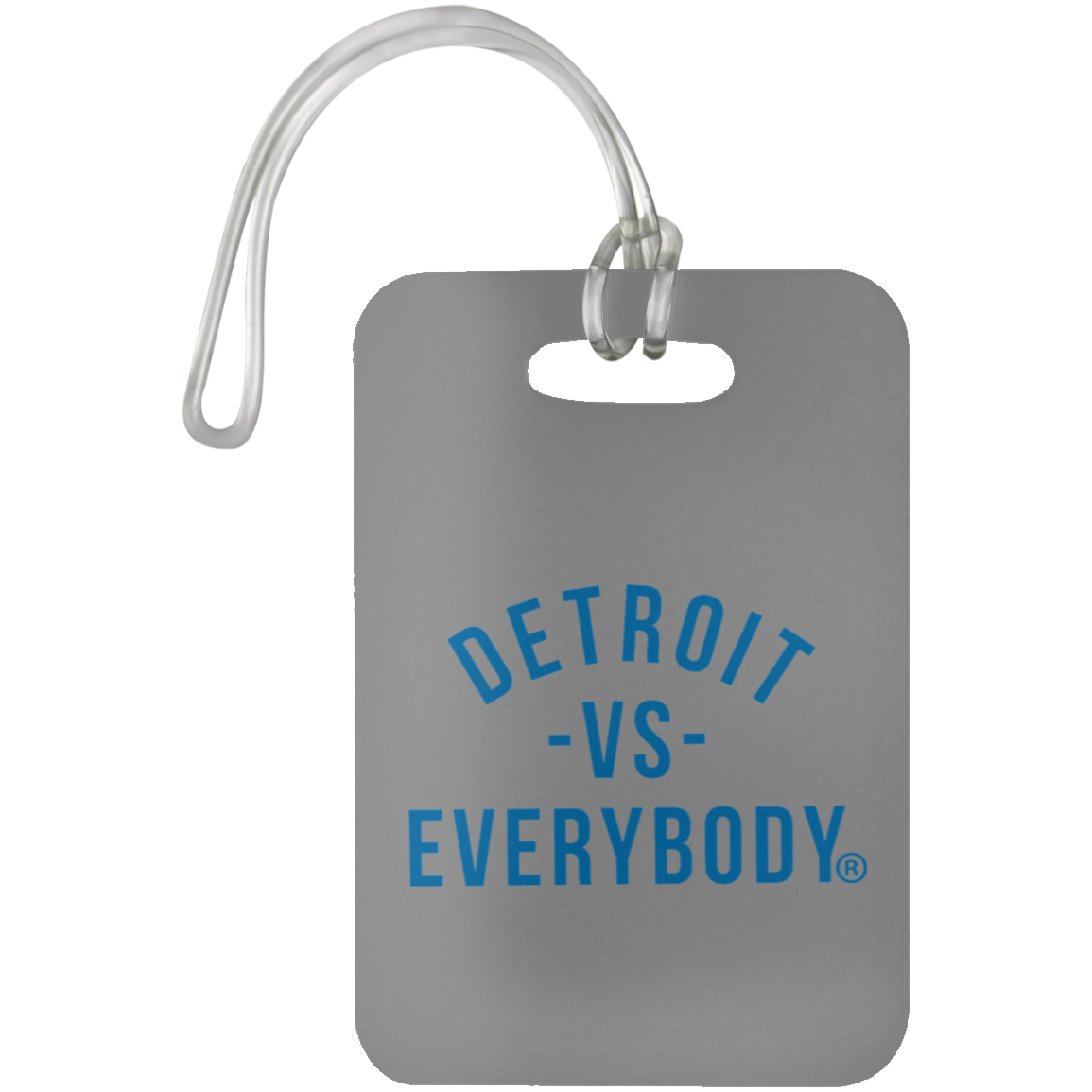Detroit Vs Everybody Luggage Bag Tag - Gray, One Size image