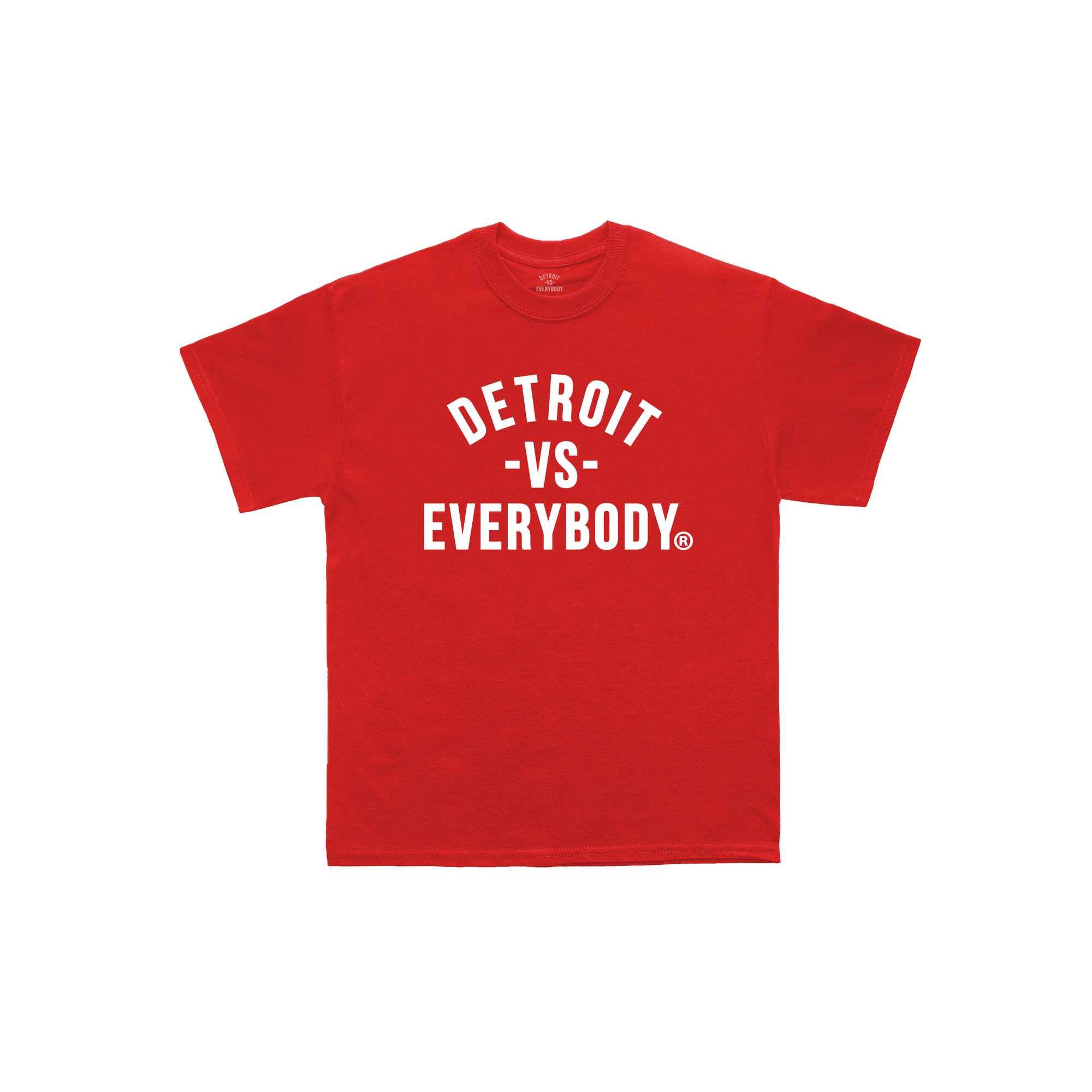 Detroit VS Everybody T-Shirt- Red/White image 0