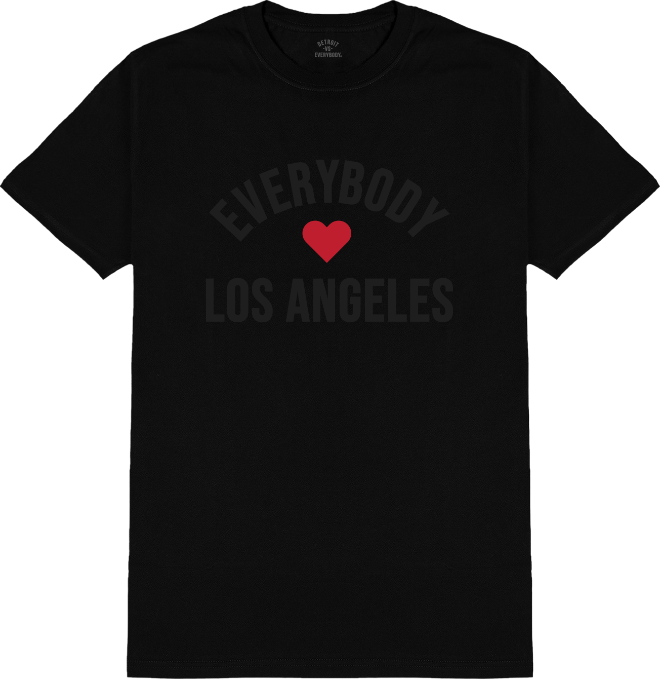 Everybody Loves Los Angeles T-Shirt- Black/Black image 0