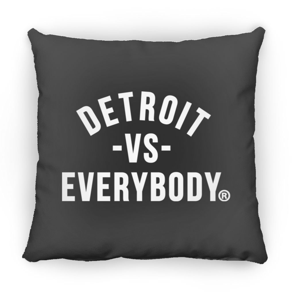 Detroit Vs Everybody Large Pillow - Black, One Size image
