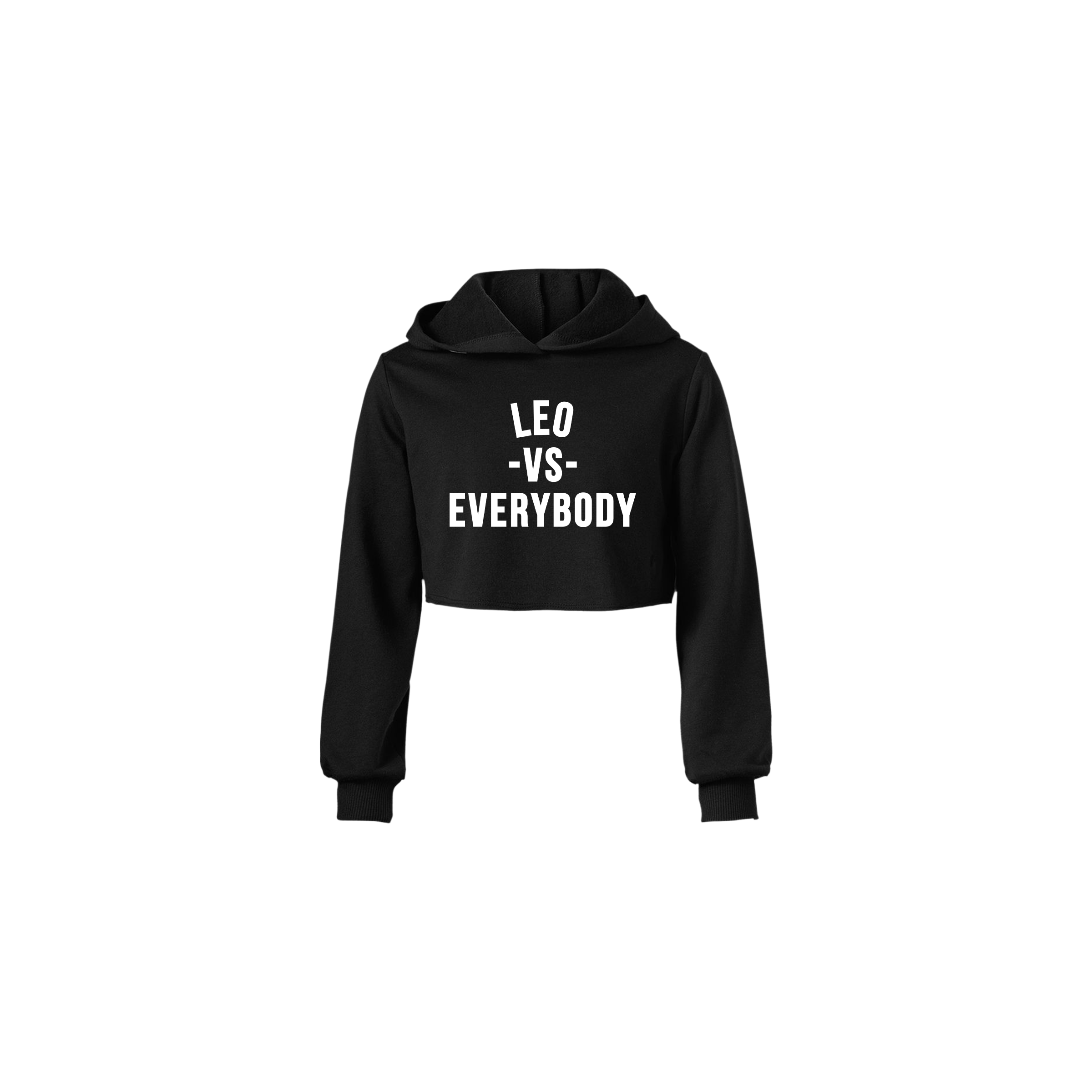 Leo Vs Everybody Crop Hoodie image 0