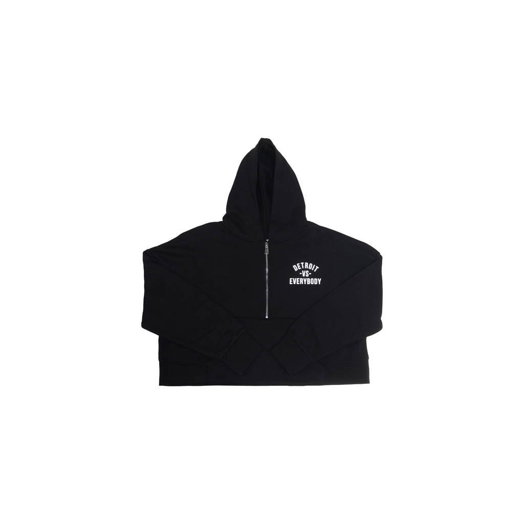 Detroit Girls Cropped Half-Zip Hoodie image 0