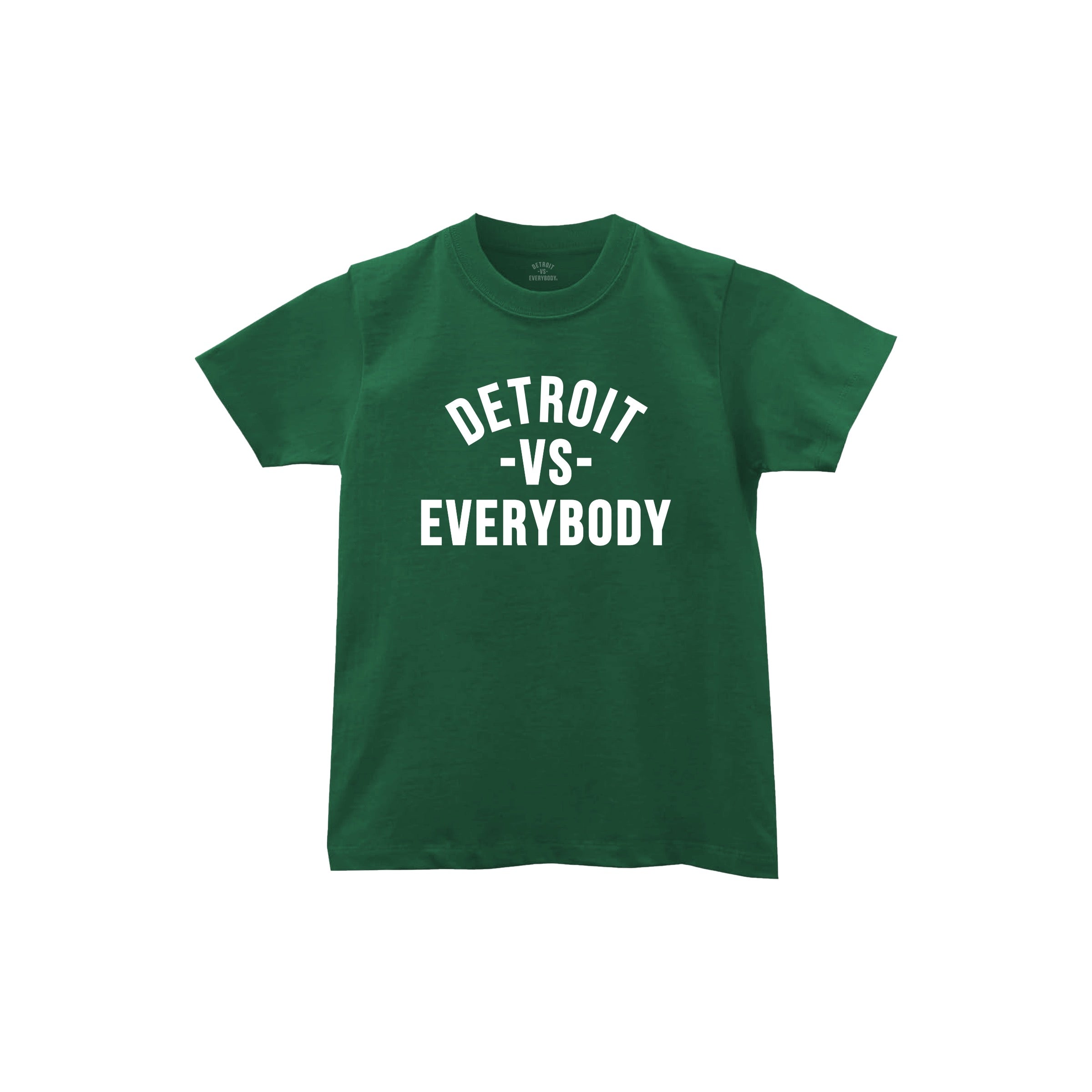 Youth Detroit VS Everybody T-Shirt- Green/White image 0
