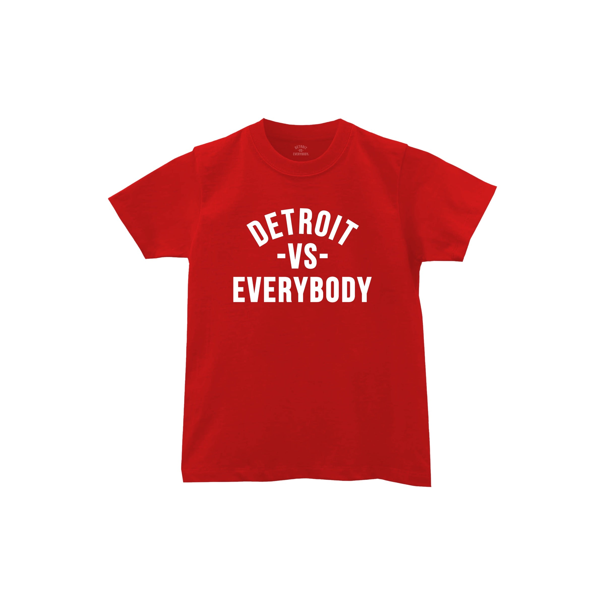 Youth Detroit VS Everybody T-Shirt- Red/White image 0