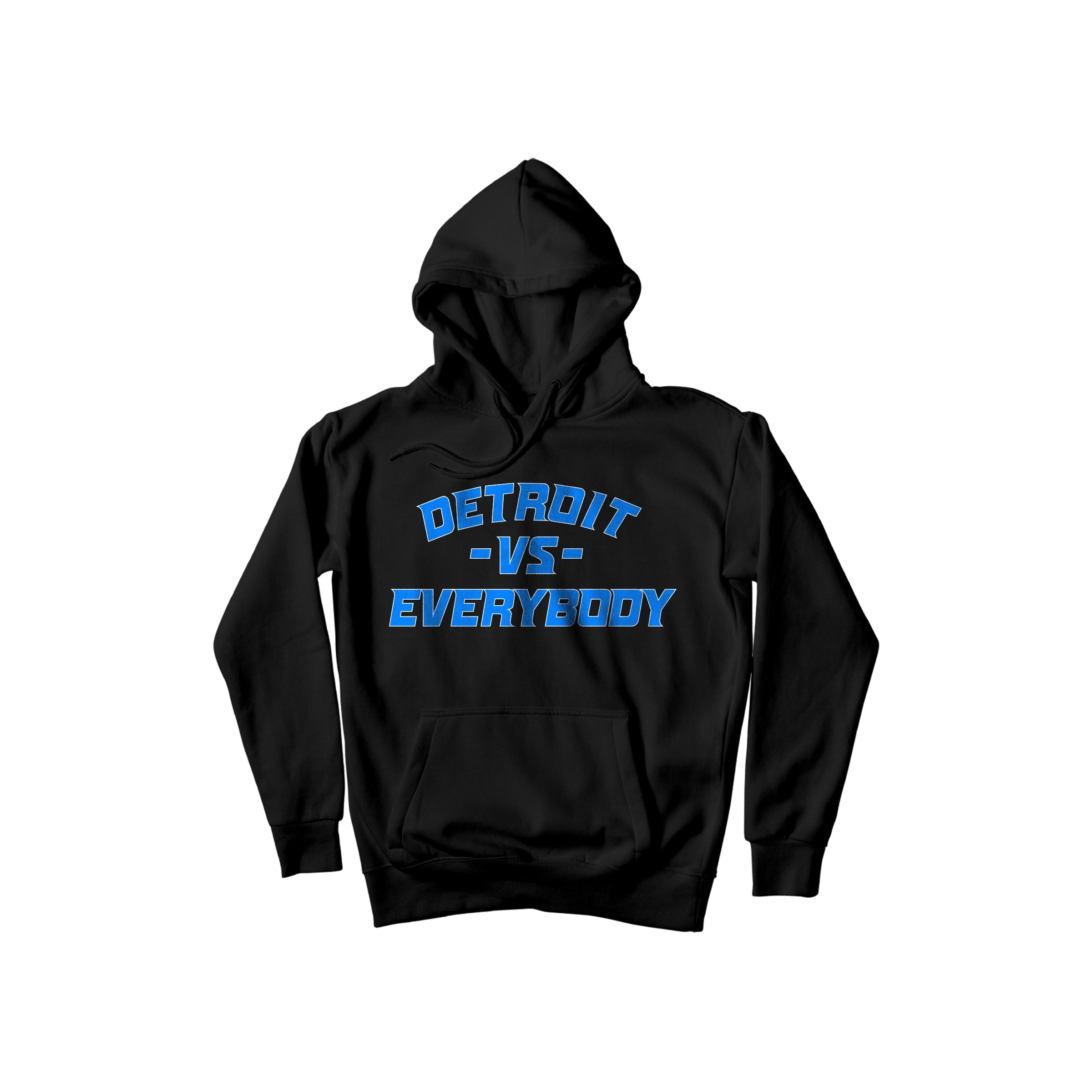 Detroit Vs Everybody Lions Hoodie - Black/Blue image 0