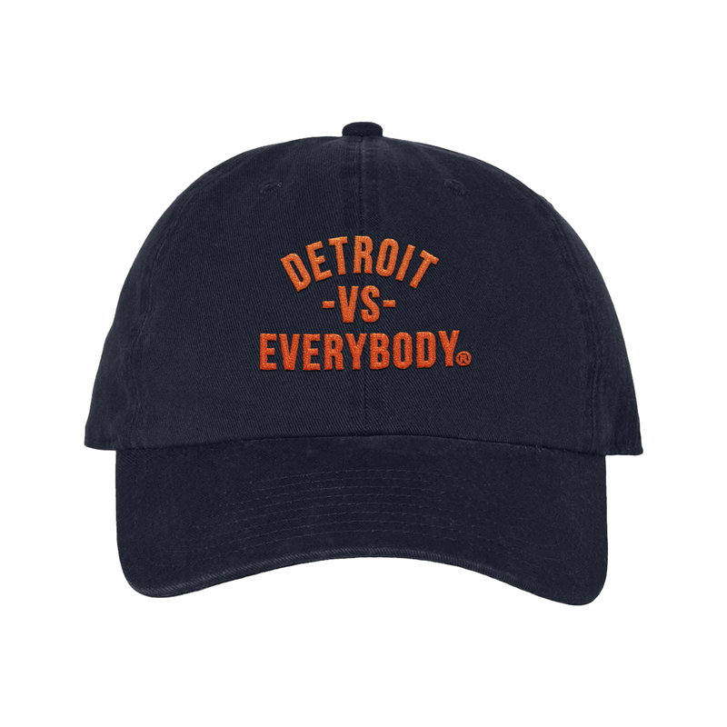 Detroit Vs Everybody Dad Hat - Navy/Orange