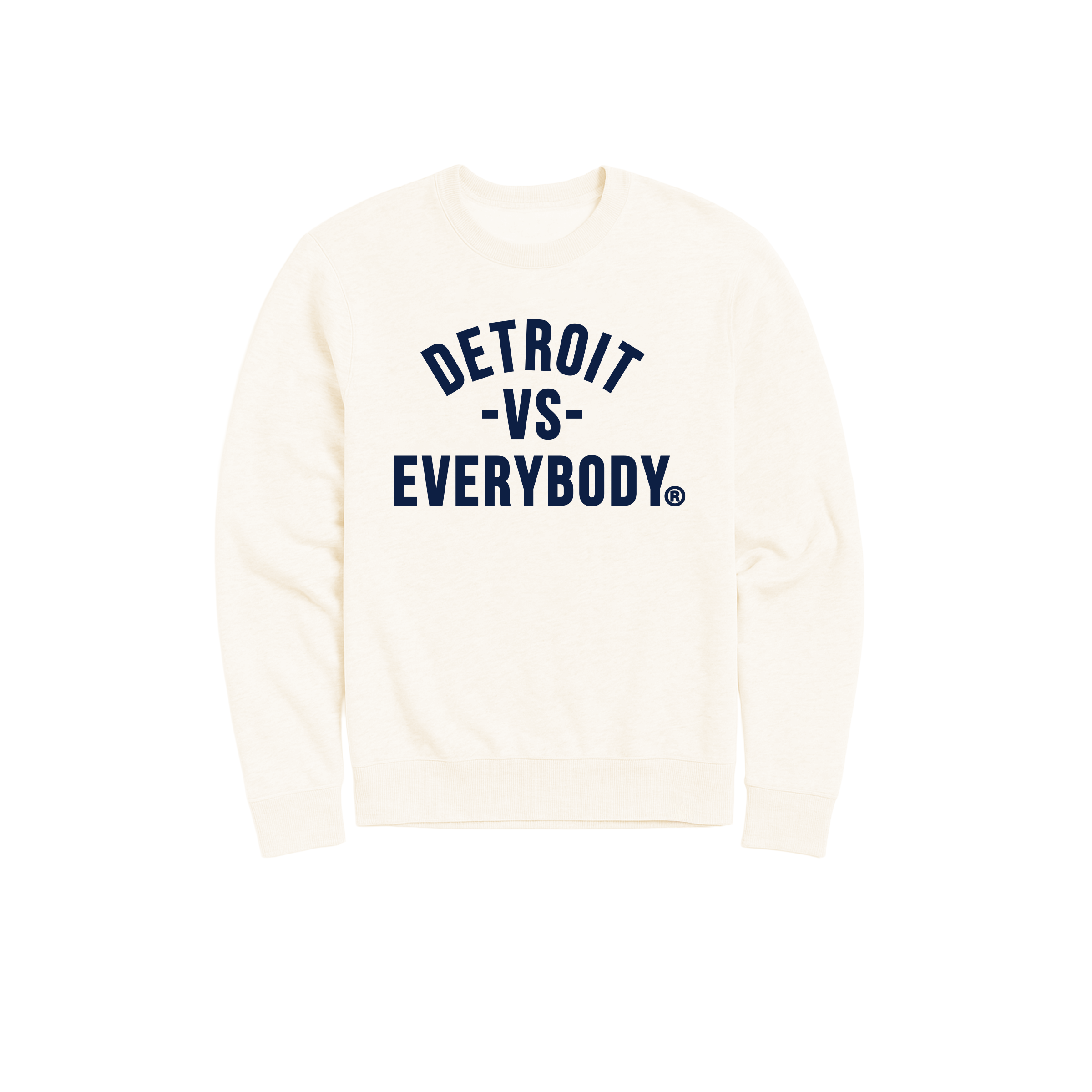 Detroit Vs Everybody Crewneck - Tan/Navy