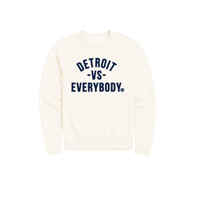 Detroit Vs Everybody Crewneck - Tan/Navy