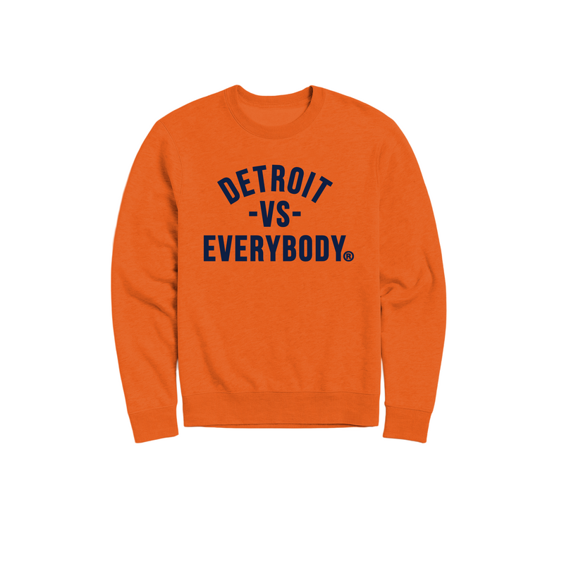 Detroit Vs Everybody Crewneck - Orange/Navy