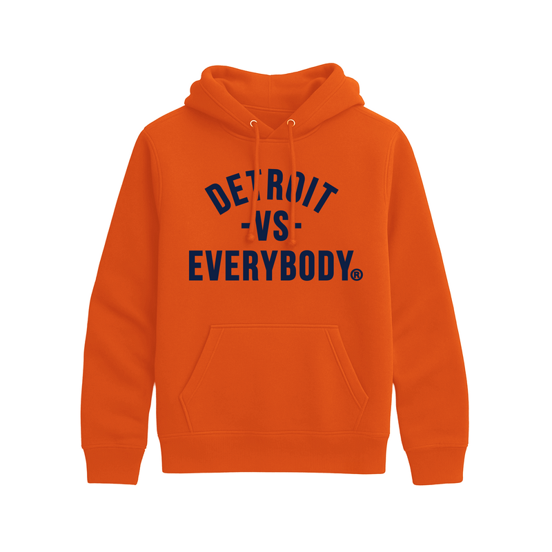 Detroit Vs Everybody Hoodie - Orange/Navy