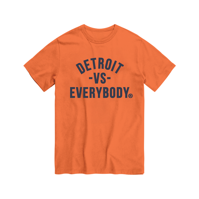 Detroit Vs Everybody Tee - Orange/Navy