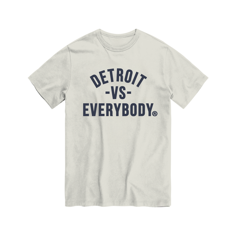 Detroit Vs Everybody Tee -Tan/Navy