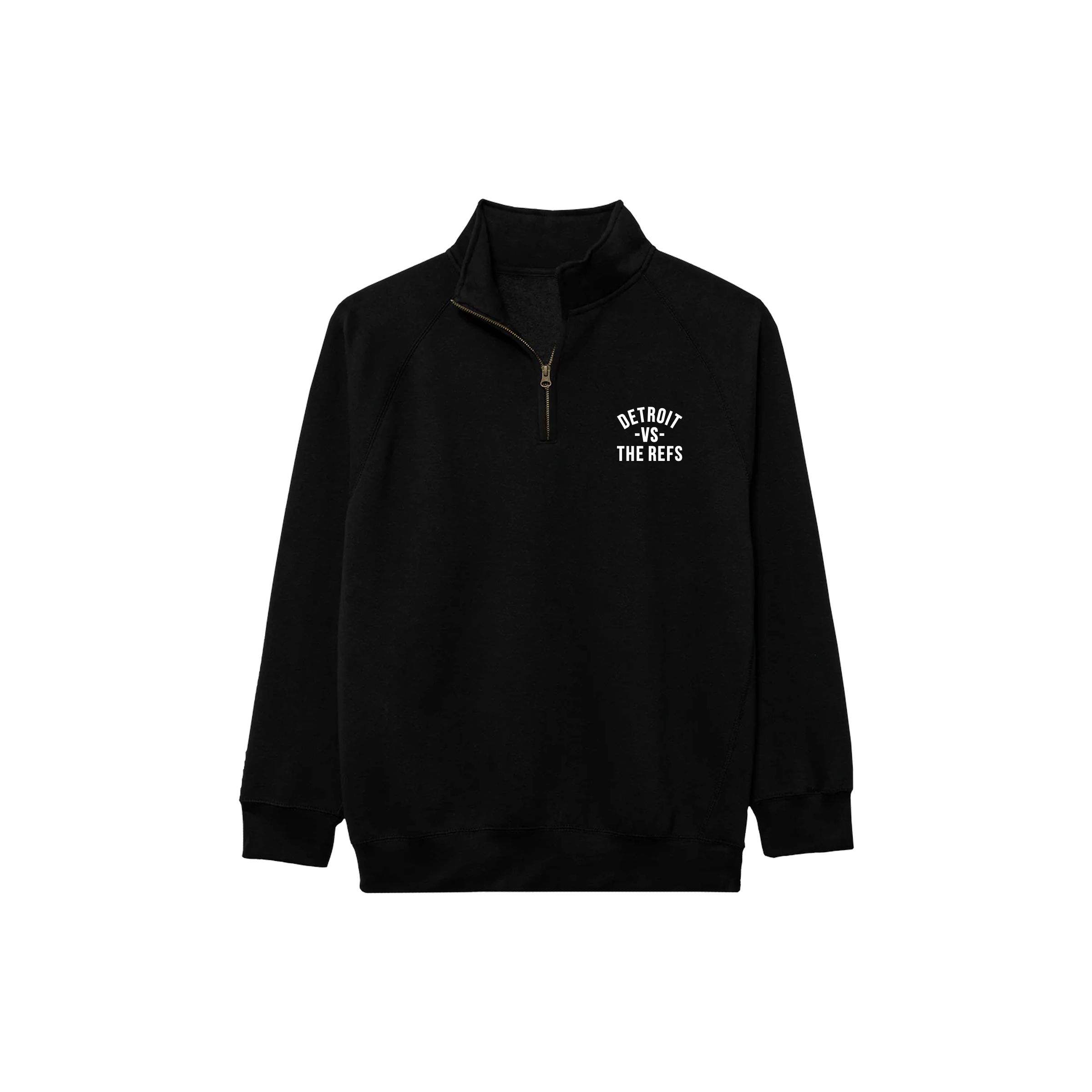 Detroit Vs The Refs Quarter Zip - Black/White