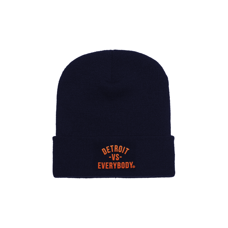 Detroit Vs Everybody Skullie - Navy/Orange