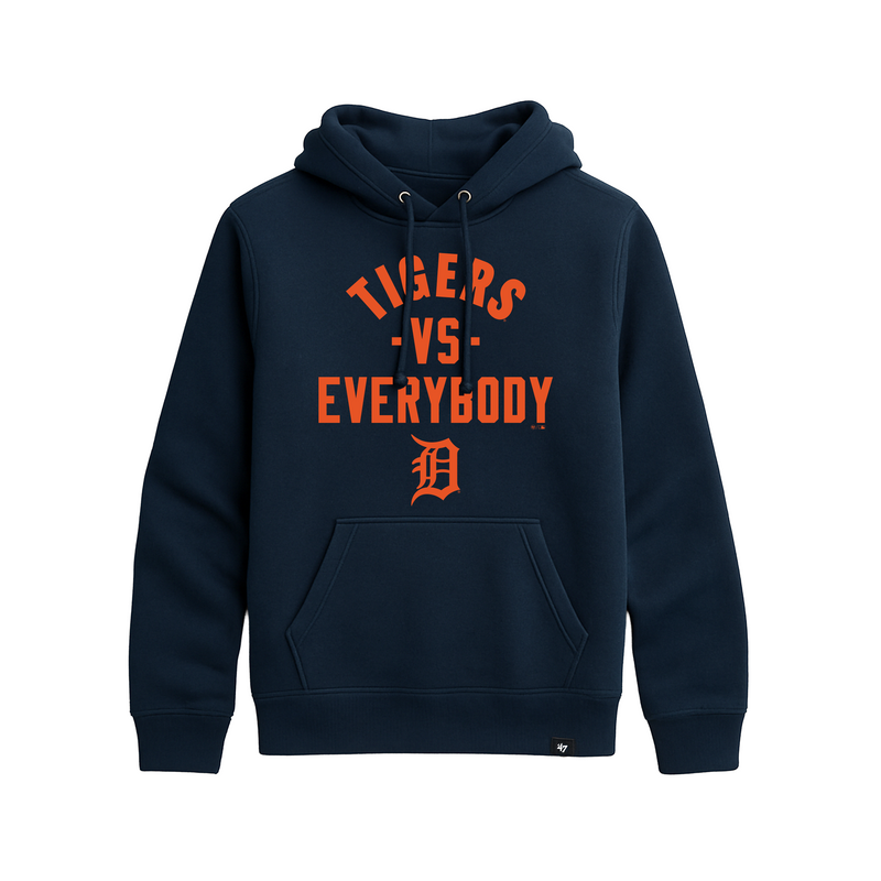 Tigers Vs Everybody Hoodie - Navy/Orange