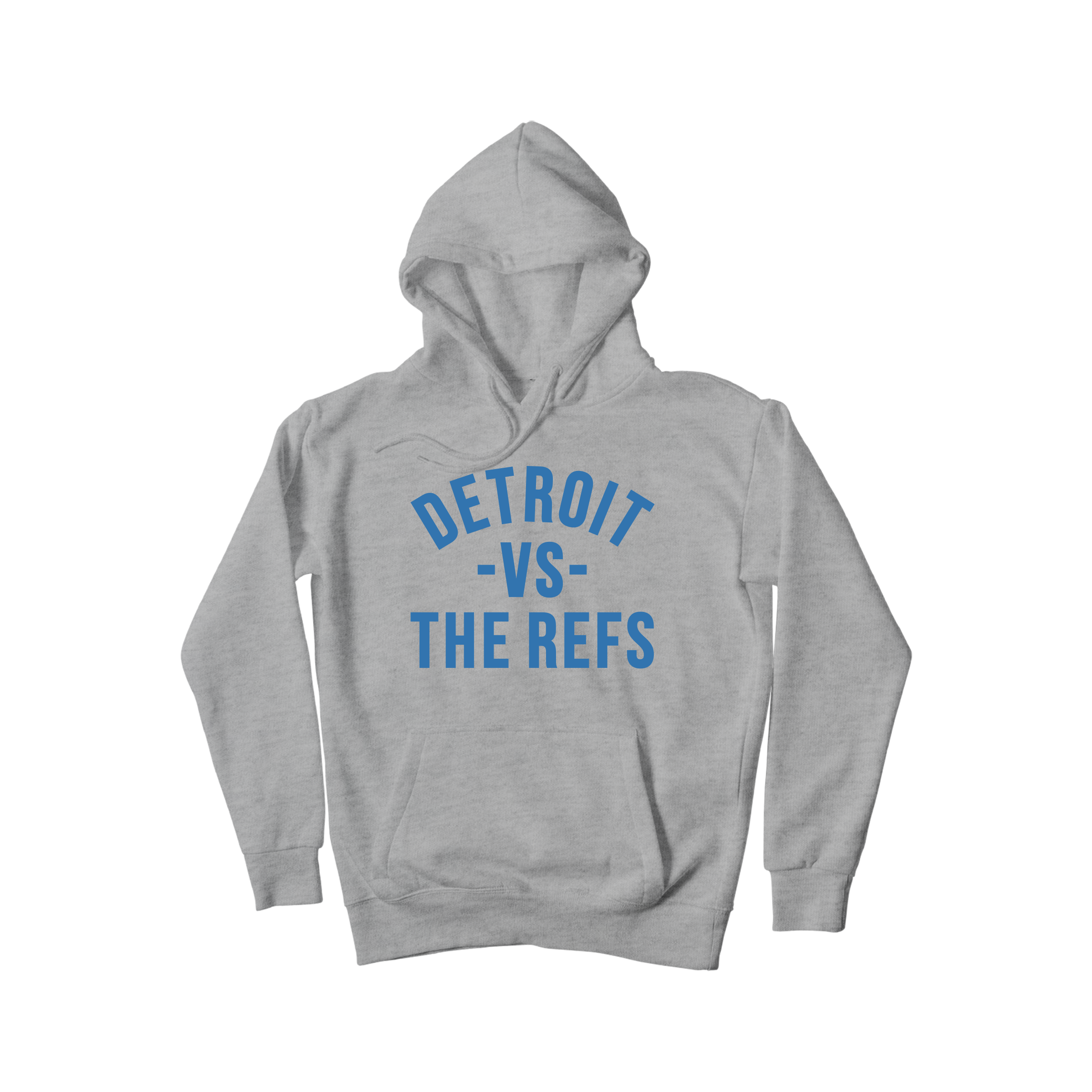 Detroit Vs The Refs Hoodie - Grey/Blue