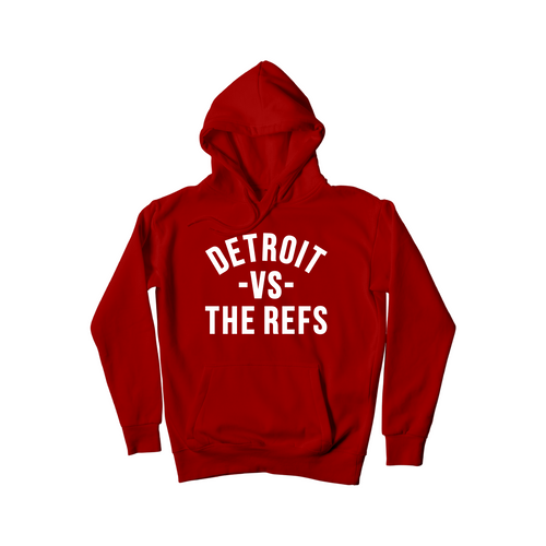Detroit Vs The Refs Hoodie - Red/White