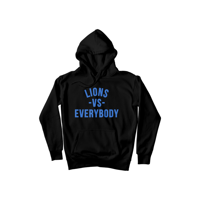 Lions Vs Everybody Hoodie - Black/Blue