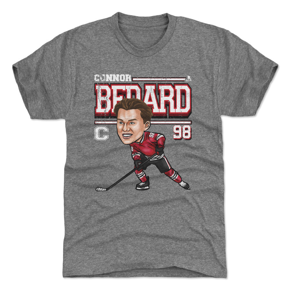 Connor Bedard Chicago Cartoon WHT