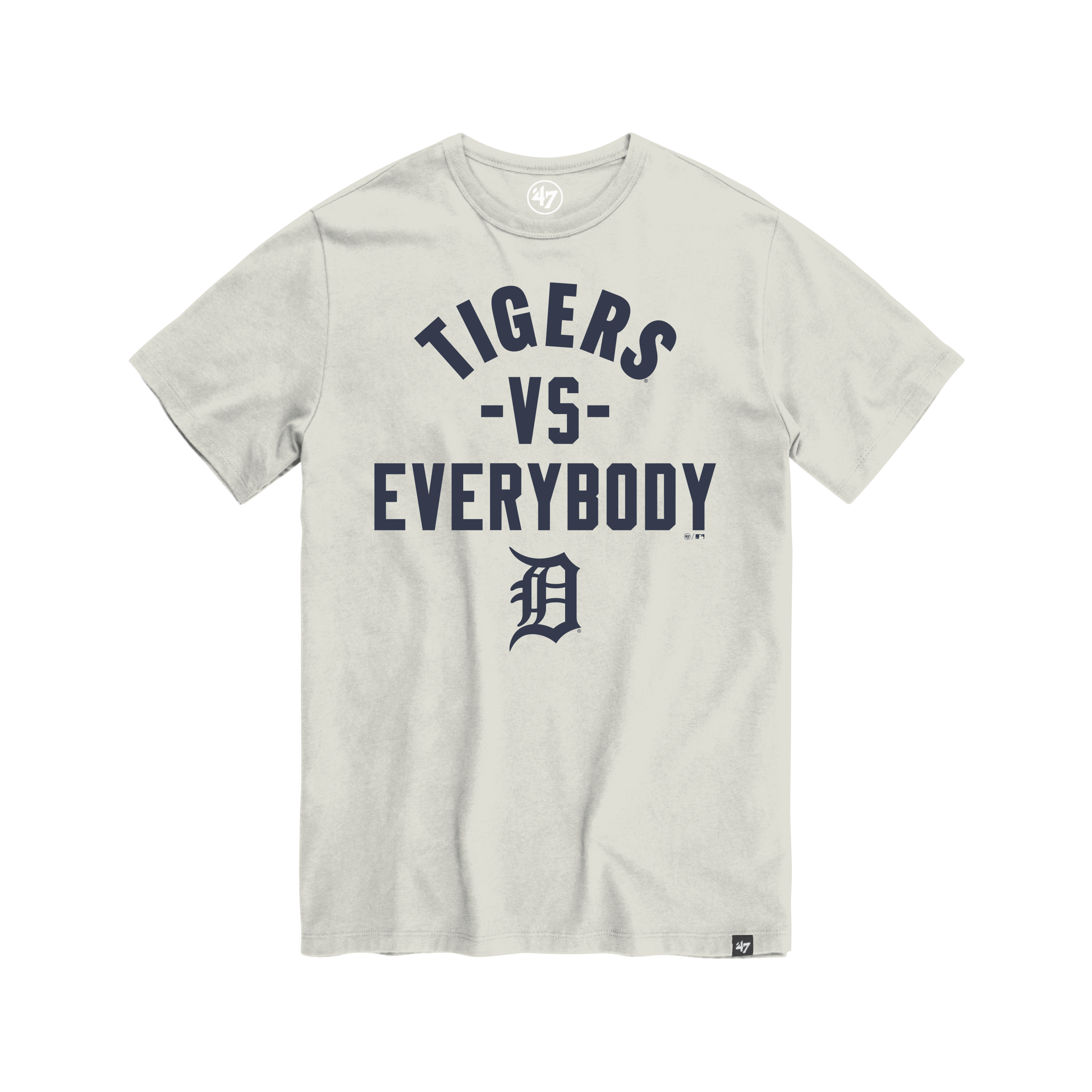 Tigers Vs Everybody Tee -Tan/Navy