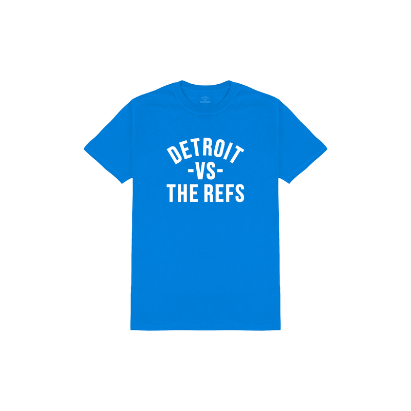 Detroit Vs The Refs Tee - Blue/White