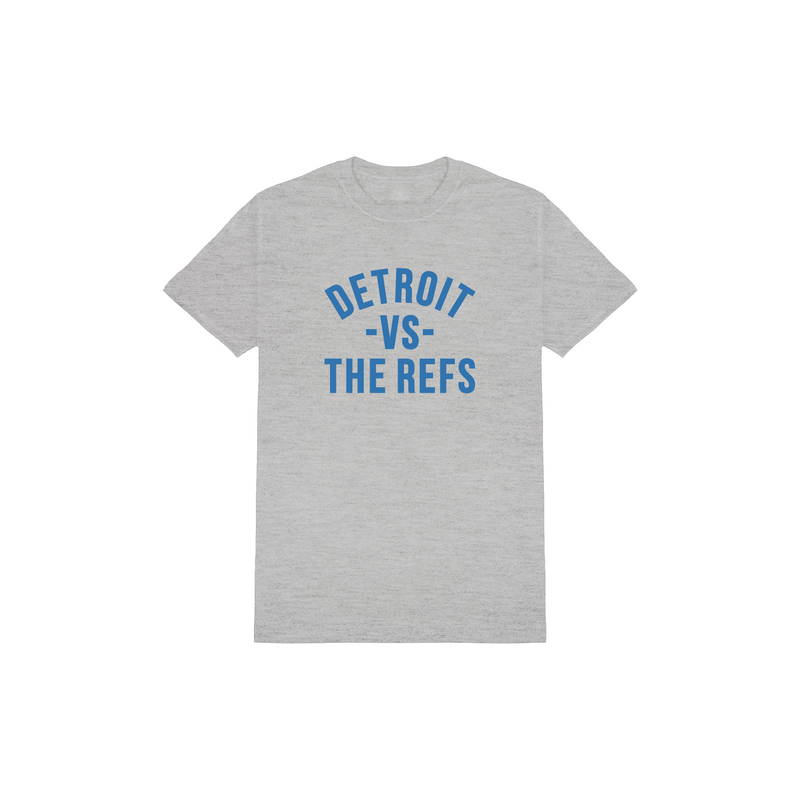 Detroit Vs The Refs Tee - Grey/Blue