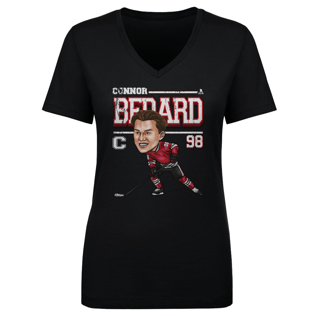 Connor Bedard Chicago Cartoon WHT