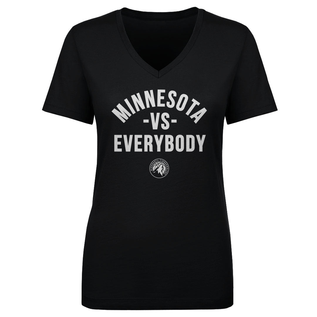 Minnesota Timberwolves Vs. Everybody Women's V-Neck Tee