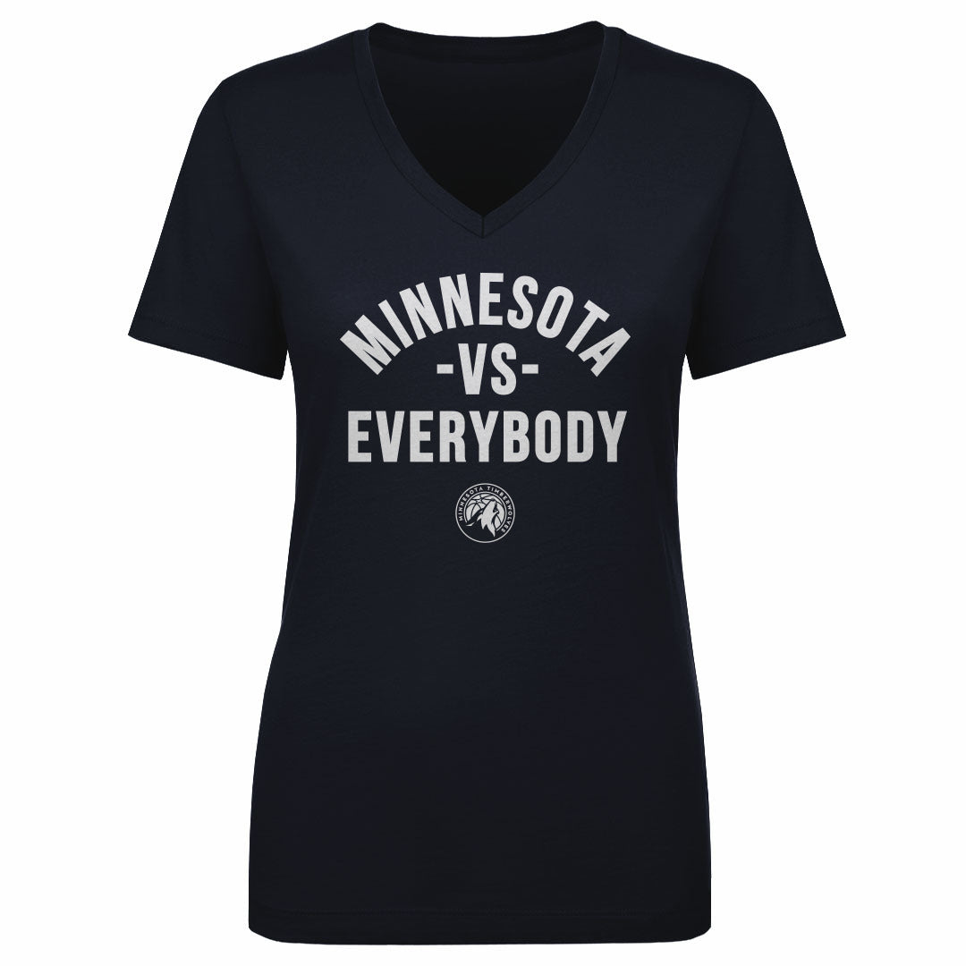 Minnesota Timberwolves Vs. Everybody Women's V-Neck Tee