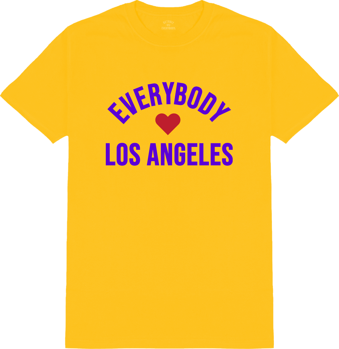 Everybody Loves Los Angeles T-Shirt- Yellow/Purple image 0