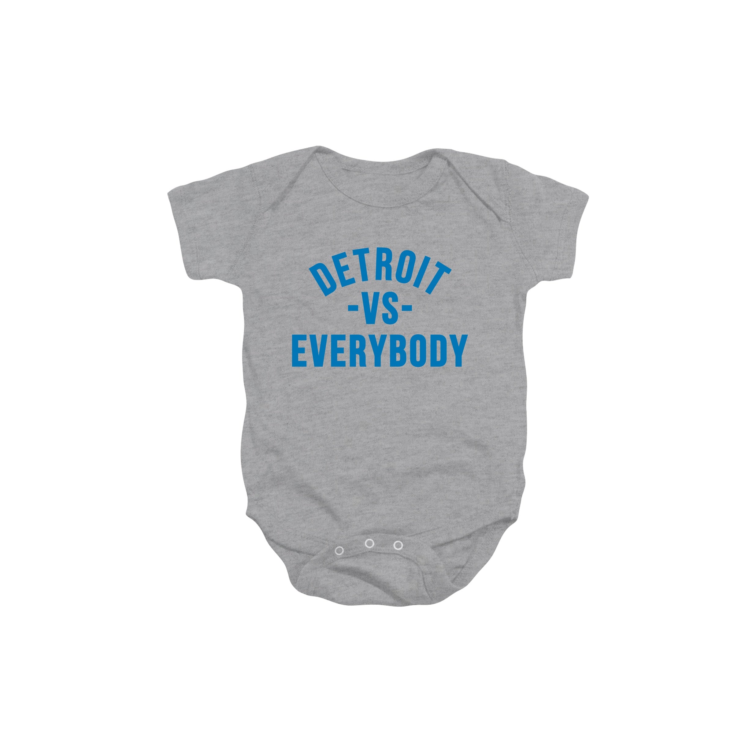 Toddler Detroit VS Everybody Onesie- Grey/Blue image 0