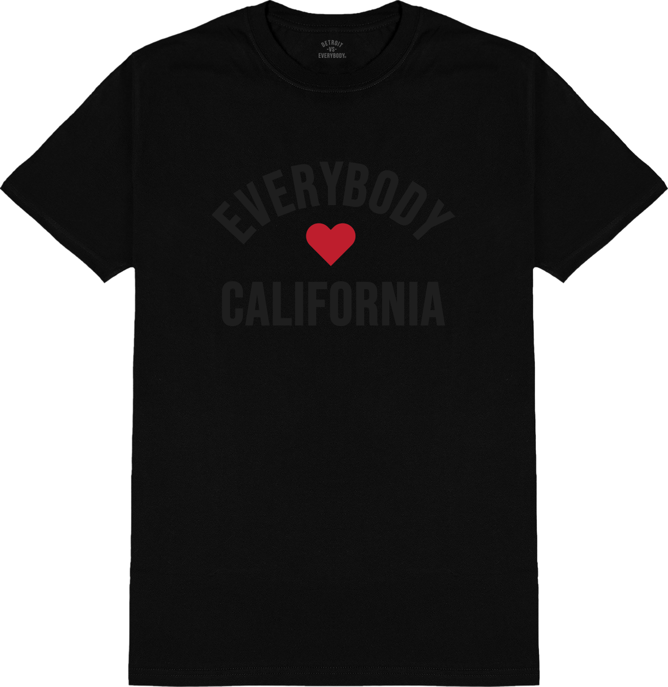Everybody Loves California T-Shirt- Black/Black image 0