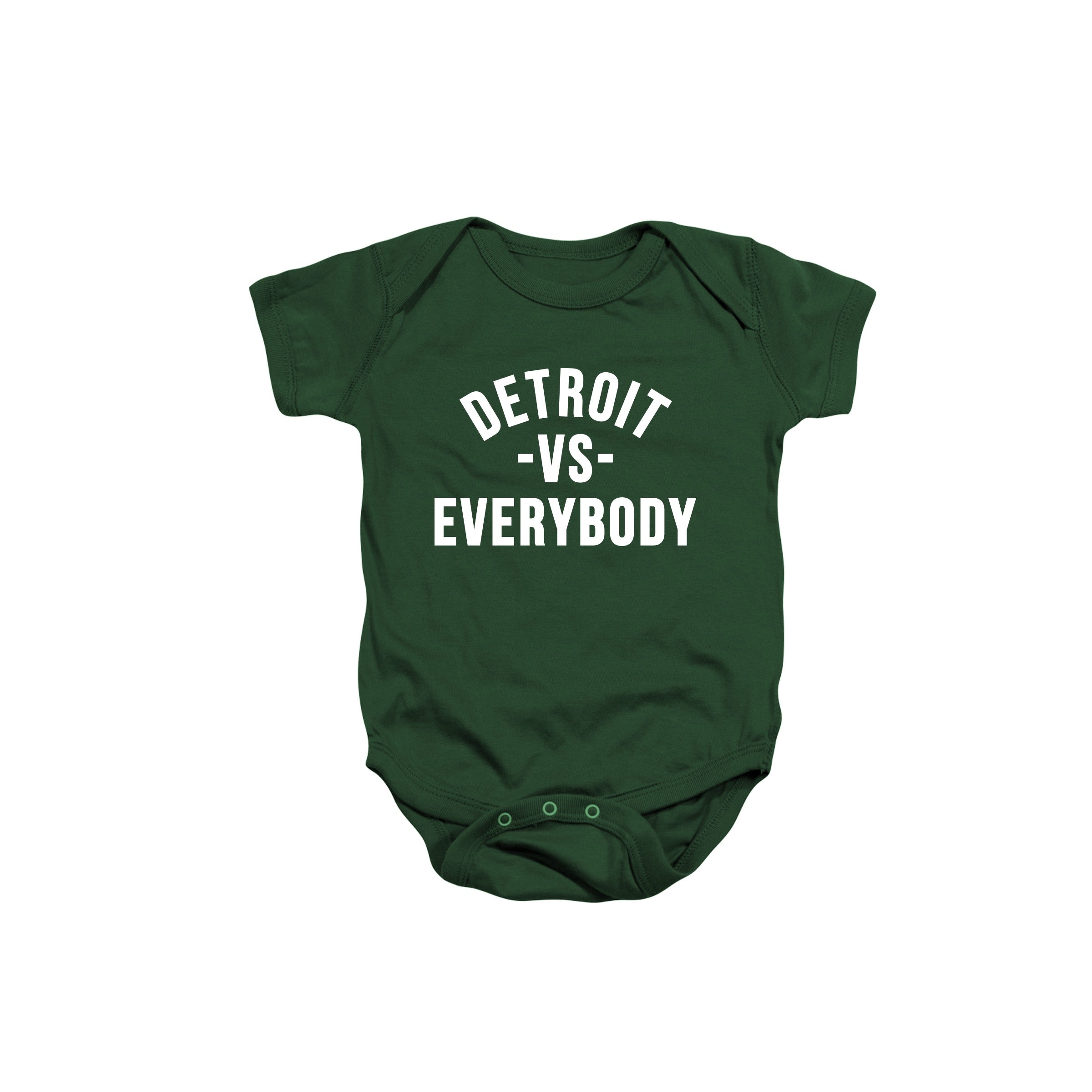Toddler Detroit VS Everybody Onesie- Green/White image 0